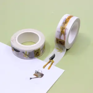 Yellow Garden Tools Washi Tape