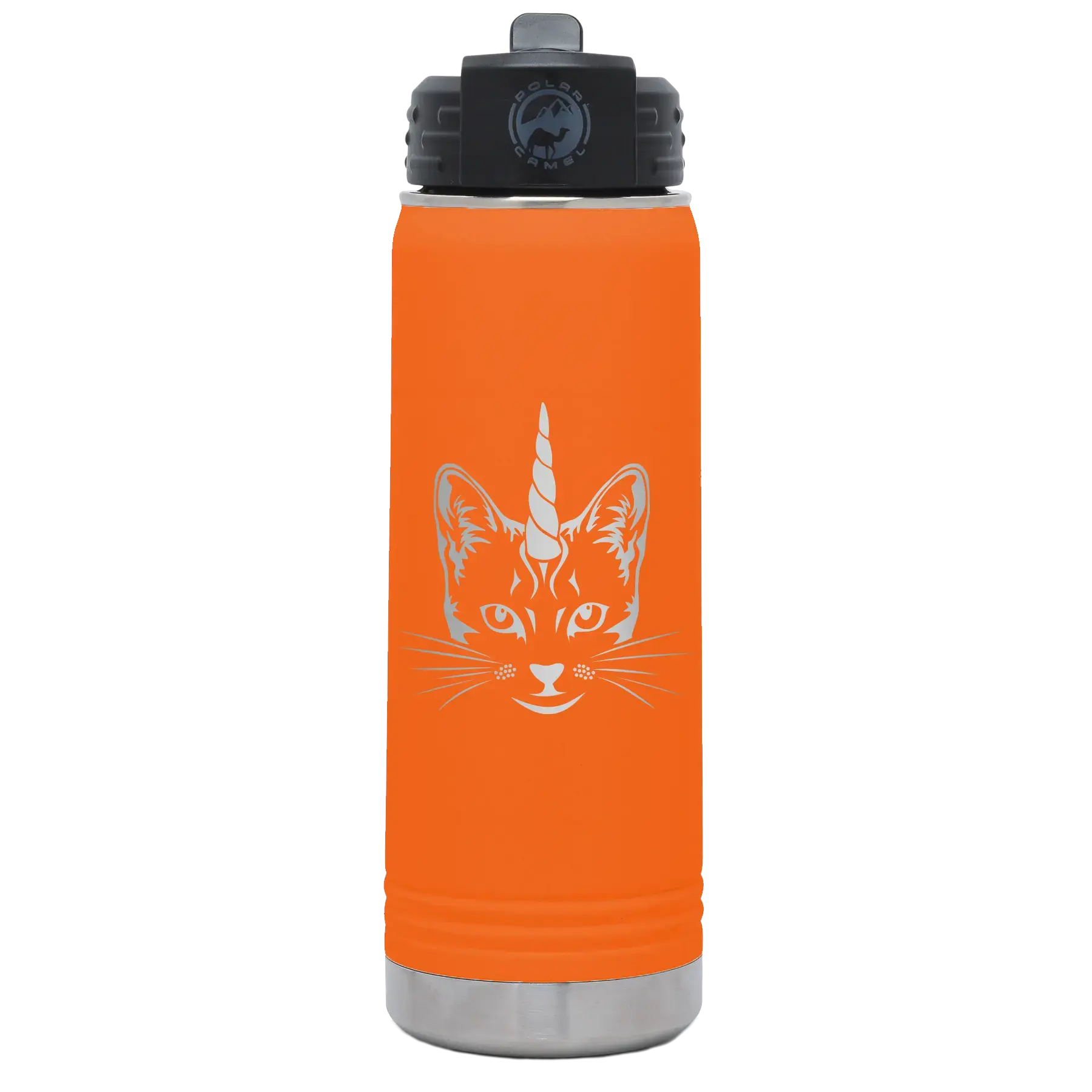 Caticorn 20 oz Water Bottle | Orange