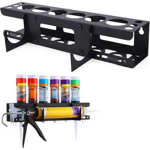 Caulking Gun Holder Wall Mount Tool Storage Rack, Caulking Tube Holder for Sealant Tubes, Silicone Tube Storage Holder, Garage Organization, Workshop Organizers and Storage, Construction Tool Organizer (1 Set)