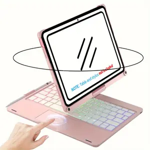 360°rotatable keyboard case for ipad,keyboard case for iPad 10th 11th (A16) Generation Case with Keyboard, iPad Air 11 inch case (M4/M3/M2), Keyboard for iPad Pro 11 (4th/3rd/2nd/1st) & iPad Air 5/4, Trackpad, 360° Swivel, Backlit