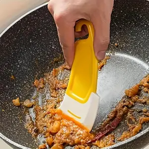 Set of 2 High-Quality Polypropylene Silicone Scrapers - Easy Food Removal, Easy to Clean, Ideal for Dishes, Perfect for Maintaining Clean Kitchen Surfaces, Kitchen Essentials