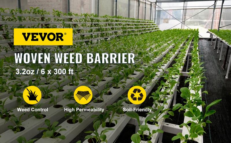 VEVOR Premium Weed Barrier Fabric Heavy Duty, TikTokShopBlackFriday, Woven Weed Control Fabric, High Permeability for Flower Beds & Geotextile Underlayment VEVOR Super Brand Day
