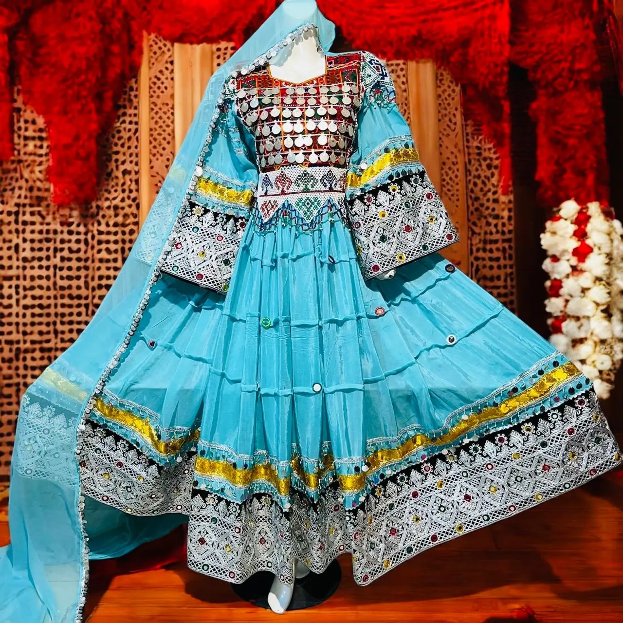 Handmade Afghan Traditional Dress Blue Embroidered Long Dress with Mirror Work Dupatta Sky Blue Color Medium Size 40 41 Inches Length - TikTok Shop Handmade Afghan Traditional Dress Blue Embroidered Long Dress with Mirror Work Dupatta Sky Blue Color Medium Size 40 41 Inches Length - TikTok Shop