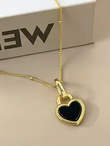 1 PC Charm Heart Necklace Pendant For Women For Mother's Day Gift Jewelry