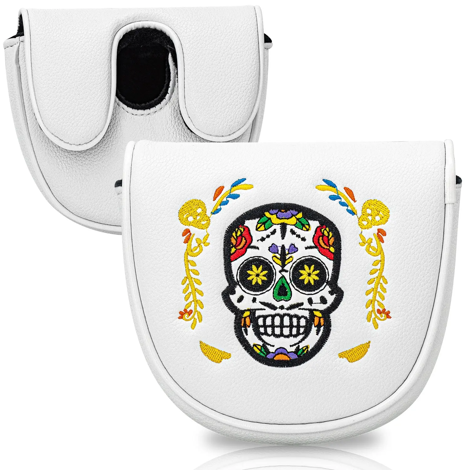 New semi-round golf club cover LAB DF3 universal white skull putter strong magnetic protective cap cover Golf Accessories Golf Equipment