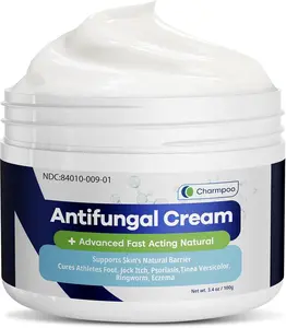 Charmpoo Antifungal Cream for Jock Itch: 2% Miconazole and Herbal Formula for Itchy Skin Relief Extra Strength - Cures Ringworm Athletes Foot Tinea Versicolor 100g