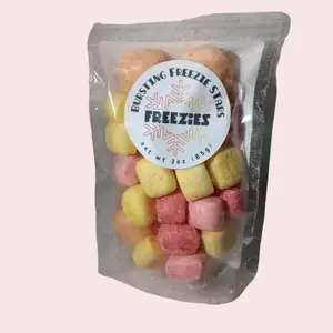 Freezies Bursting Freezie Stars Sweet Candy Snack 3oz Cone Packaged for Easy Sharing US Sugar Snack Bites Flavor Bonbon Treat
