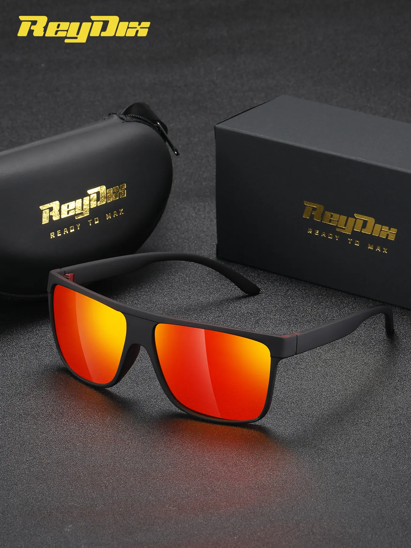 Reydix Unisex Trendy Square Sunglasses, Ski Sports Eyewear, Fashion Color Film Cycling Driving Glasses, Uv400 Protection, Sports Biking Sunglasses