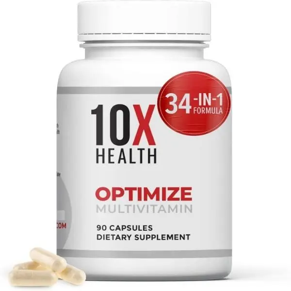 Methylated Multivitamin Capsules for Men and Women, 34-in-1 Formula with Vitamin B12, 5-MTHF, NAC, B-Complex, Magnesium & Zinc, 90 Capsules, Pack of 2