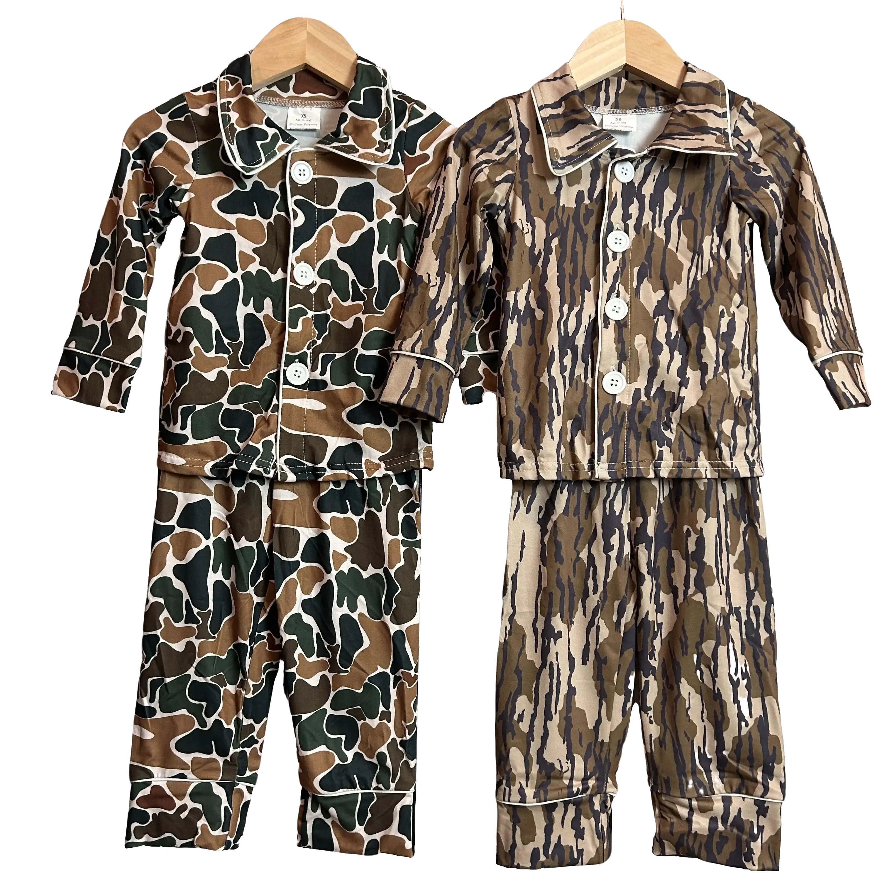 Boys' 2-Piece Casual Comfy Pajama Set - Soft Cotton Long Sleeve Top, Camo Print Pants, Kids' Sleepwear Pajamas, Cozy Loungewear, Camouflage, 4T, Breathable, 2T, Active Fit, 3/6 Months, 3-6M, 12-18M, 3T