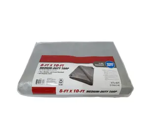 Weather Resistant Medium Duty 8 x 10' Polyethylene Tarp - Durable, Suitable for Various Weather Conditions, Lightweight Design