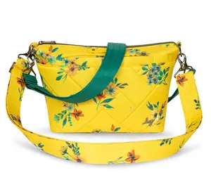 Lug RFID Quilted Crossbody w/ 2 Straps -Flare 2,Bouquet Yellow