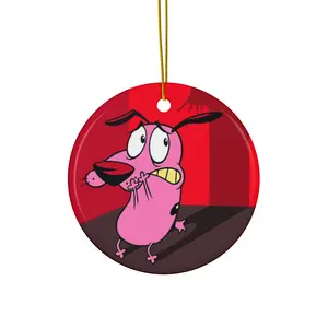 Courage the Cowardly Dog Shadow Scare Ceramic Ornament, 4 Shapes