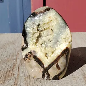 Natural polished Septarian free form