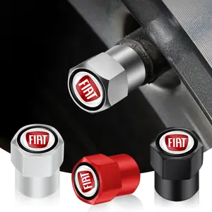 Metal Tire Valve Caps Car Tyre Air Stems Cover For FIAT Abarth 500 Tipo FR Panda Argo Freemont Viaggio Bravo Punto Doblo