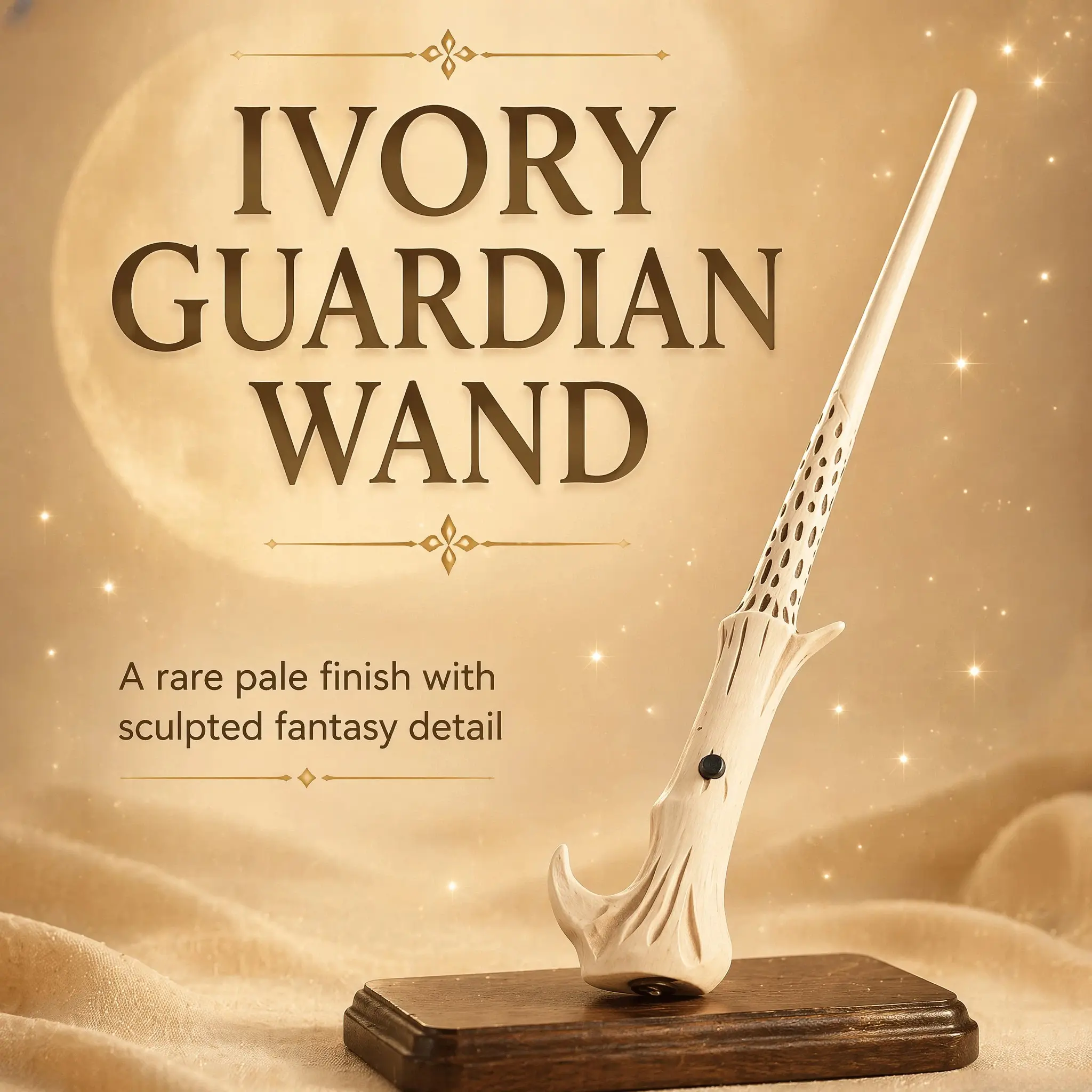 16.54 Inches Large Bore Resin Wizard Wand Toy, Detailed Carved Fantasy Hobby Collectible, Fun Roleplay Accessory for Kids & Adults, Halloween Cosplay Party Stage Prop, Ideal Gift forEnthusiasts with Abundant Interactive Play Value