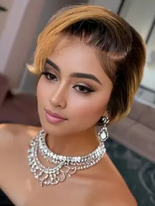 Pixie Cut 13x4 Transparent Lace Front Wigs, Human Hair Wig for Women, Short Bob Curly Wig, Natural Look, Easy Maintenance