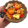 Mini 3D Printed Autumn Harvest Bounty Fidget Dish with Fillers- leaves, pumpkins, gourds, acorns, fall decor, Halloween, Thanksgiving, ASMR Decorative Seasonal Gift