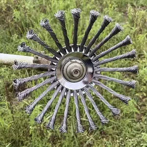 5-Piece Set (1 10-inch Wire Cut Wheel Trimmer Head and 4 Accessories) - Heavy Duty Weed Cutting Wheel for lawn mowers, suitable for most trimmers, Trimmer Attachments, gardening and roadside mowing tools