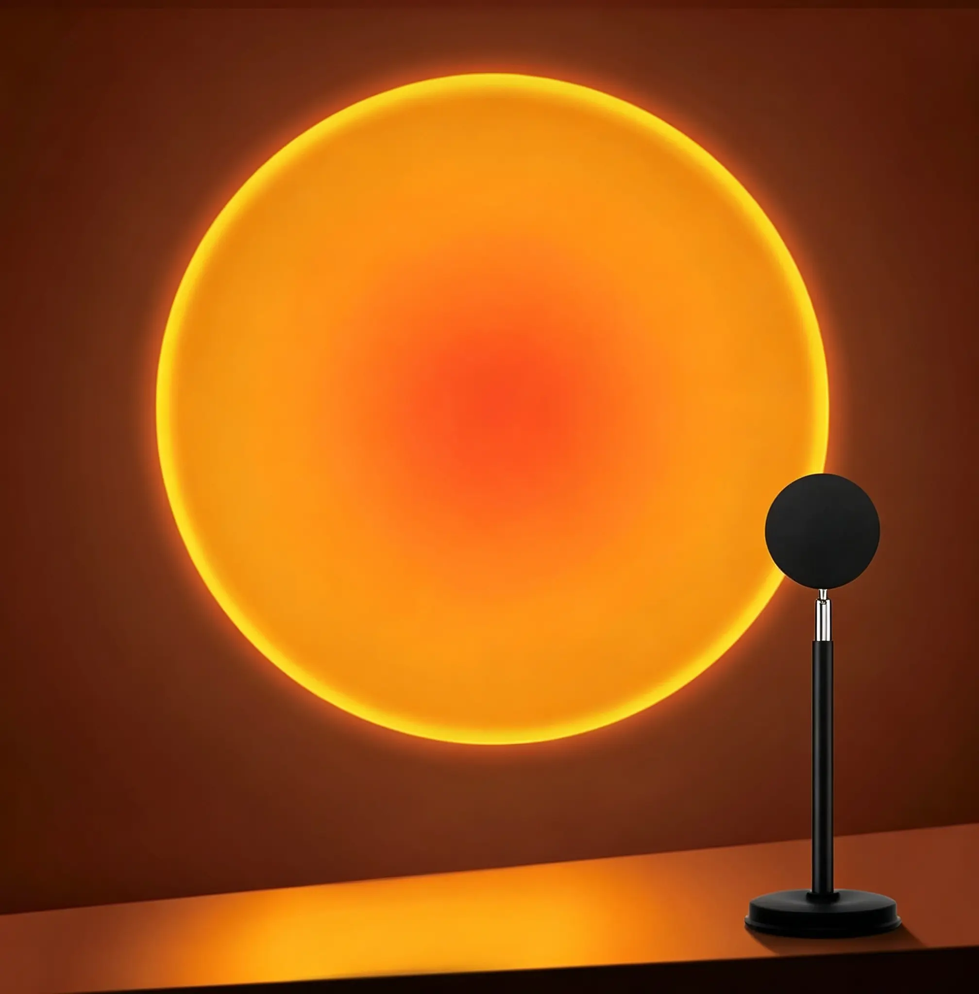 Sunset Lamp Projector,180 Degree Rotation Sun Projection Light Led Night Light Floor Lamp with USB Port,Remote,16 Colors,Sunset Lamps for Photography Party Bedroom Decor,Christmas Gift for Women