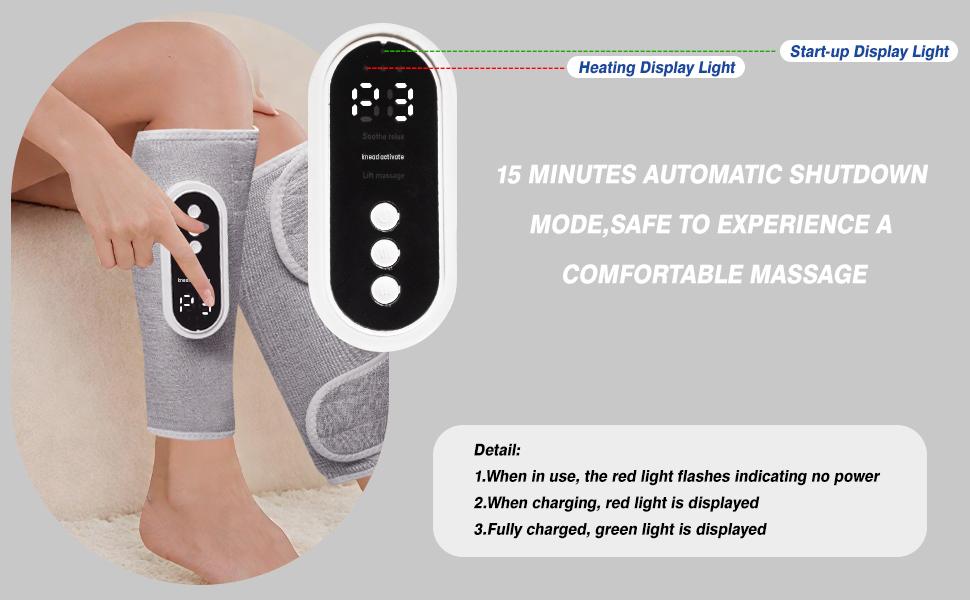 Cordless Leg Massager with Heat and Air Compression, Rechargeable Calf Massager for Daily Relaxation, 3 Modes & Intensities, Gifts for Men, Women, Athletes & Seniors