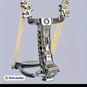Silver Slingshot with Ergonomic Handle ABS Material Ideal for Outdoor Exploration and Practice Shipped Quickly