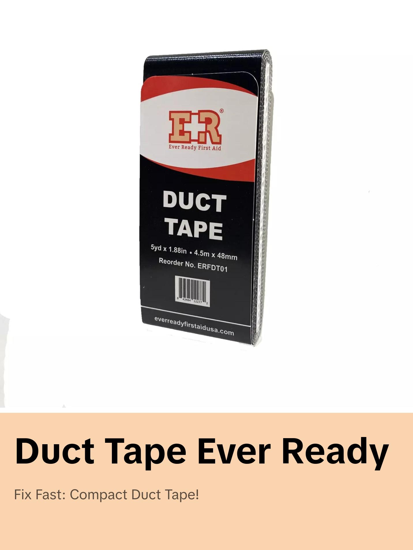 Ever Ready First Aid Travel Size Black Duct Tape