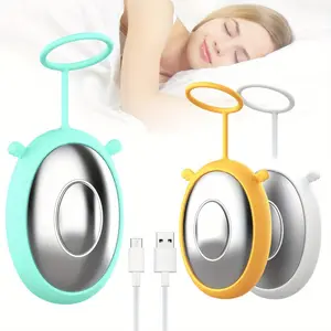 Portable Handheld Sleep Aid Device with Strap Stress Relief Massage Improved Sleeping Mood and Attention Small Easy to Carry Durable Relaxing Comfort White Blue USB Charging