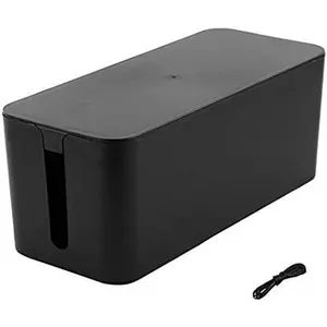 Cable Management Cord Cover Wire Hider Box Concealer Organizer Protector System for Home Theater Entertainment Center Office School (Mini,Black)