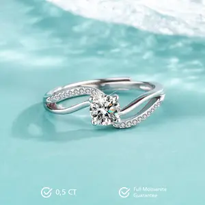Erina Classic Moissanite Ring S925 0.5 CT - Round Cut - Lore Jewelry
