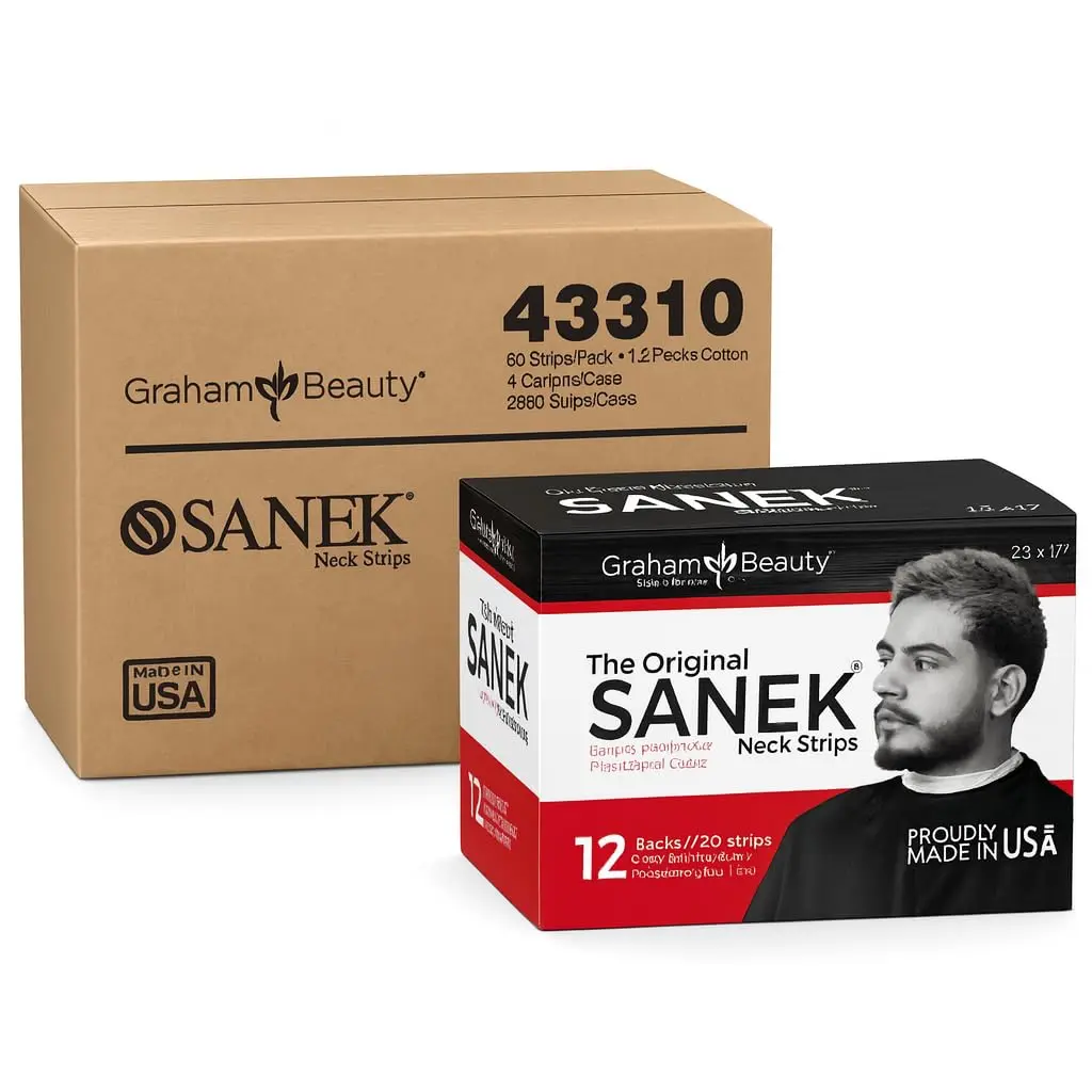 Graham Beauty Sanek Neck Strips Master Case of 4 Cartons - 2880 Strips , 4 Count (Pack of 1)