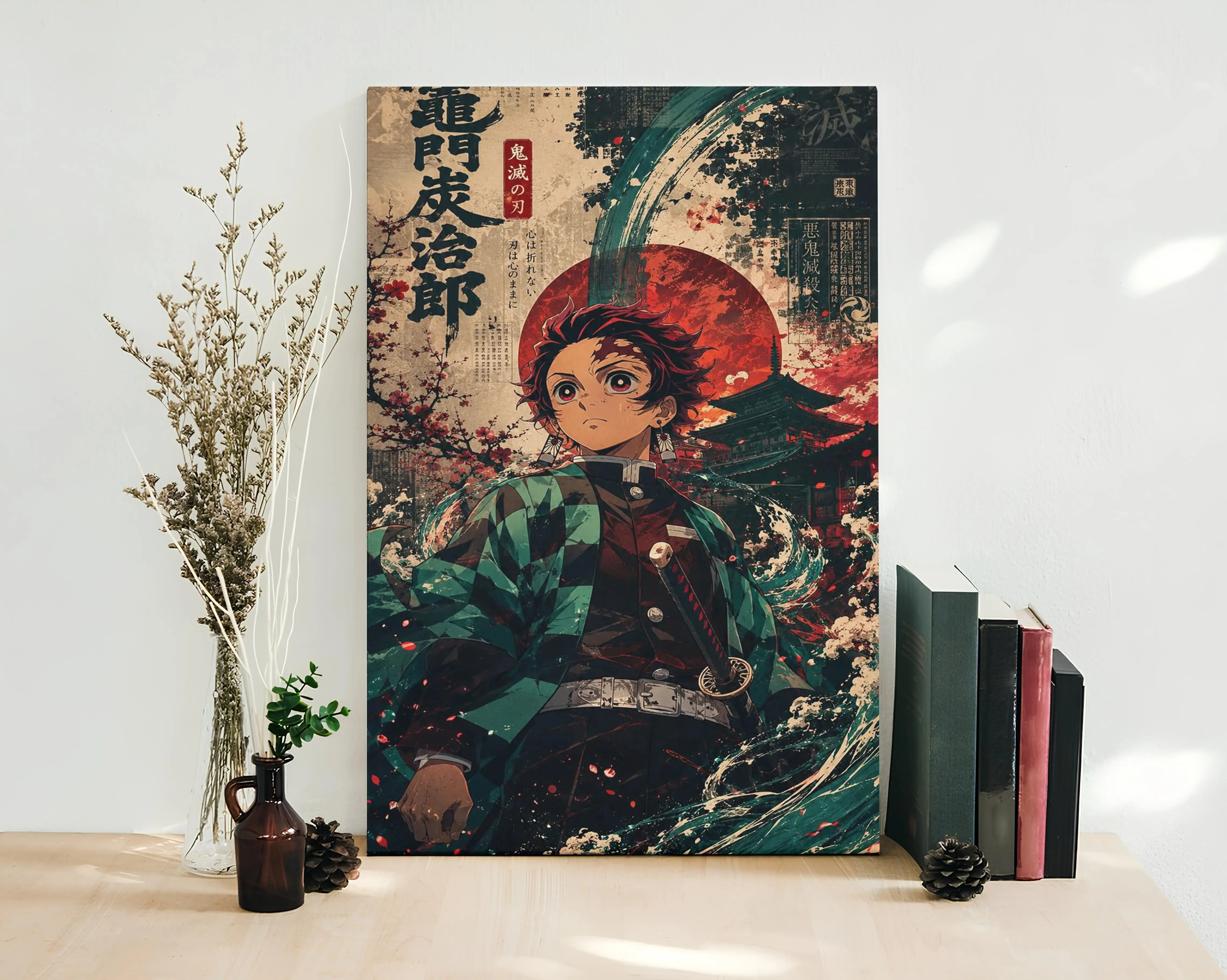 Tanjiro Anime Art Canvas, Home Decor, Poster Anime Decor, Gift For Fan