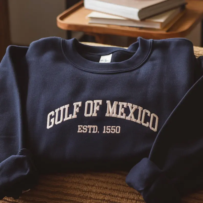 Embroidered Gulf of Mexico - Estd. 1550 Sweatshirt, Shirt, Hoodie