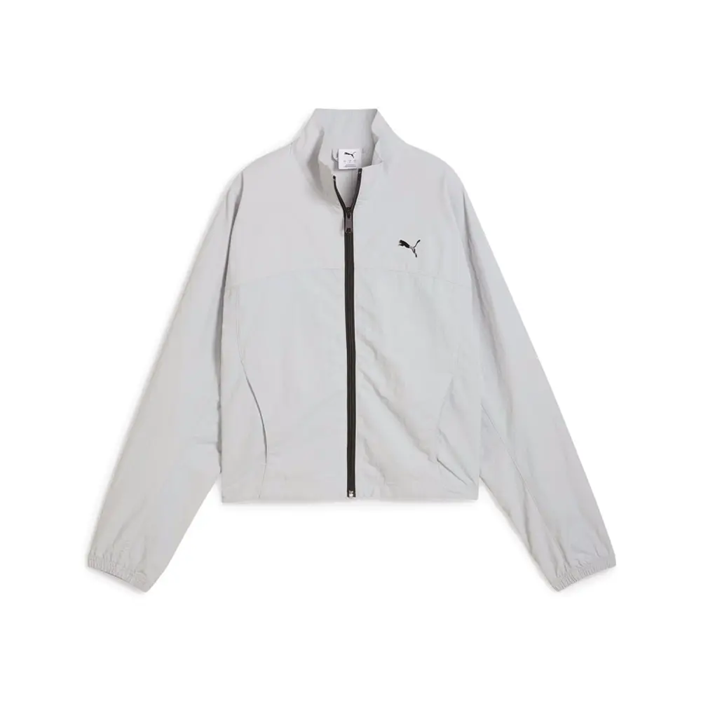 PUMA Womens Dare To Oversized Zip Off Woven Jacket Athletic Outerwear Casual - Grey