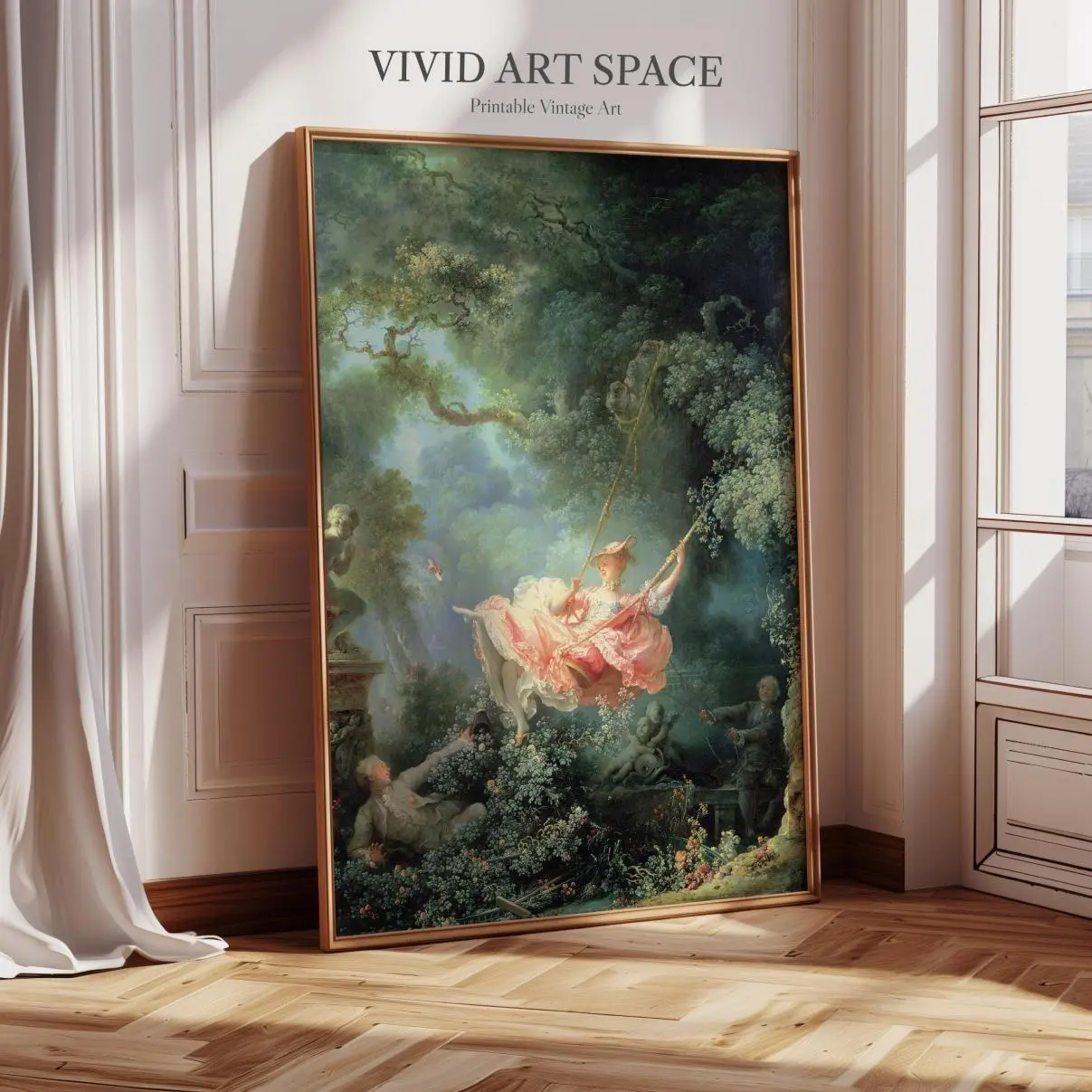 Rococo Painting Print The Swing by Jean Fragonard | Classical Art Print | Vintage Print | Canvas Print | Giclée Print | Large Wall Art Print, Cozy Fit, Perfect for Any Season, Full Size Range, Perfect Fit for Everyone