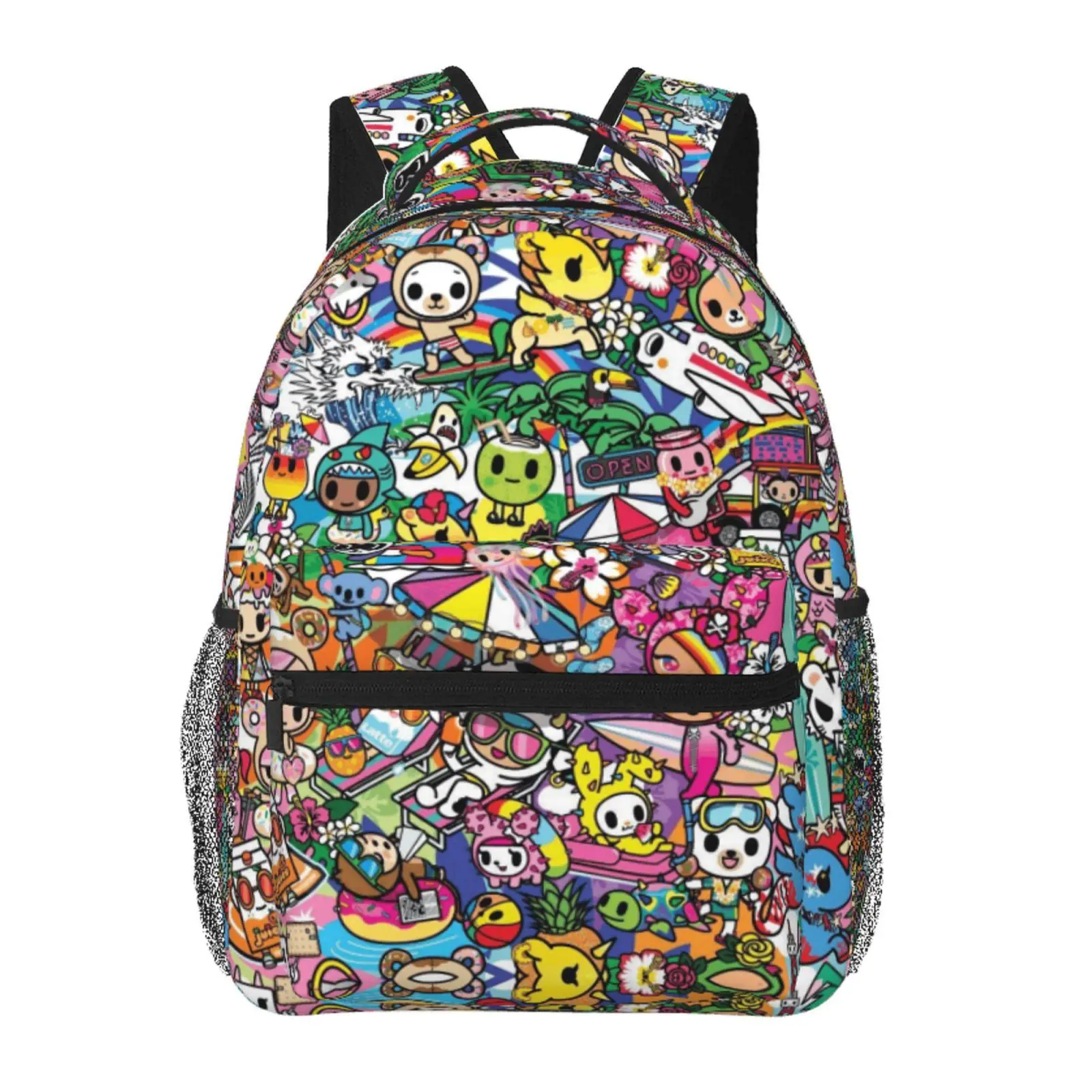 Tokidoki Teen Travel Backpack Toki doki Cute Daily School Backpack Tokidoki unicorno Lightweight Laptop Daypack, Practical Birthday & Holiday Gift for Students