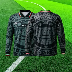 1998  Away Long Sleeve Retro Soccer Jersey BLack