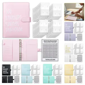 100 Envelopes Money Saving Challenge A5 Money Saver Budget Binder Book with Cash Envelopes & Numbers,100-Days Easy Fun Way to Save $5,050,Cash Envelope Challenge Organizer,Budget Planner for Women,Family Finance & Money Management,Ideal Mother's Day Gift