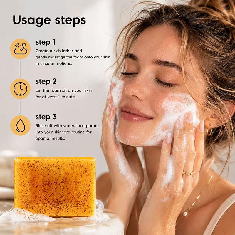 Turmeric Kojic Acid Soap Bar for Face & Body, Brightening Cleansing Soap, Moisturizing Nourishing Bath Soap, Daily Skincare Body Care, Natural Extract Beauty Bar #Summervibes