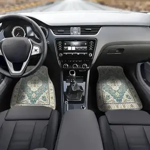 Moroccan Bohemian Style Car Floor Mat, Car Interior Decoration Set, Easy Cleaning Car Interior Accessories for Front & Rear Seat