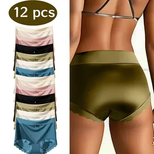M-XXL PLUS SlZE: 6PCS Panties! No Show, Ultra Soft, Ships Free,All Day Comfort lady basic minimalist womenswear panty