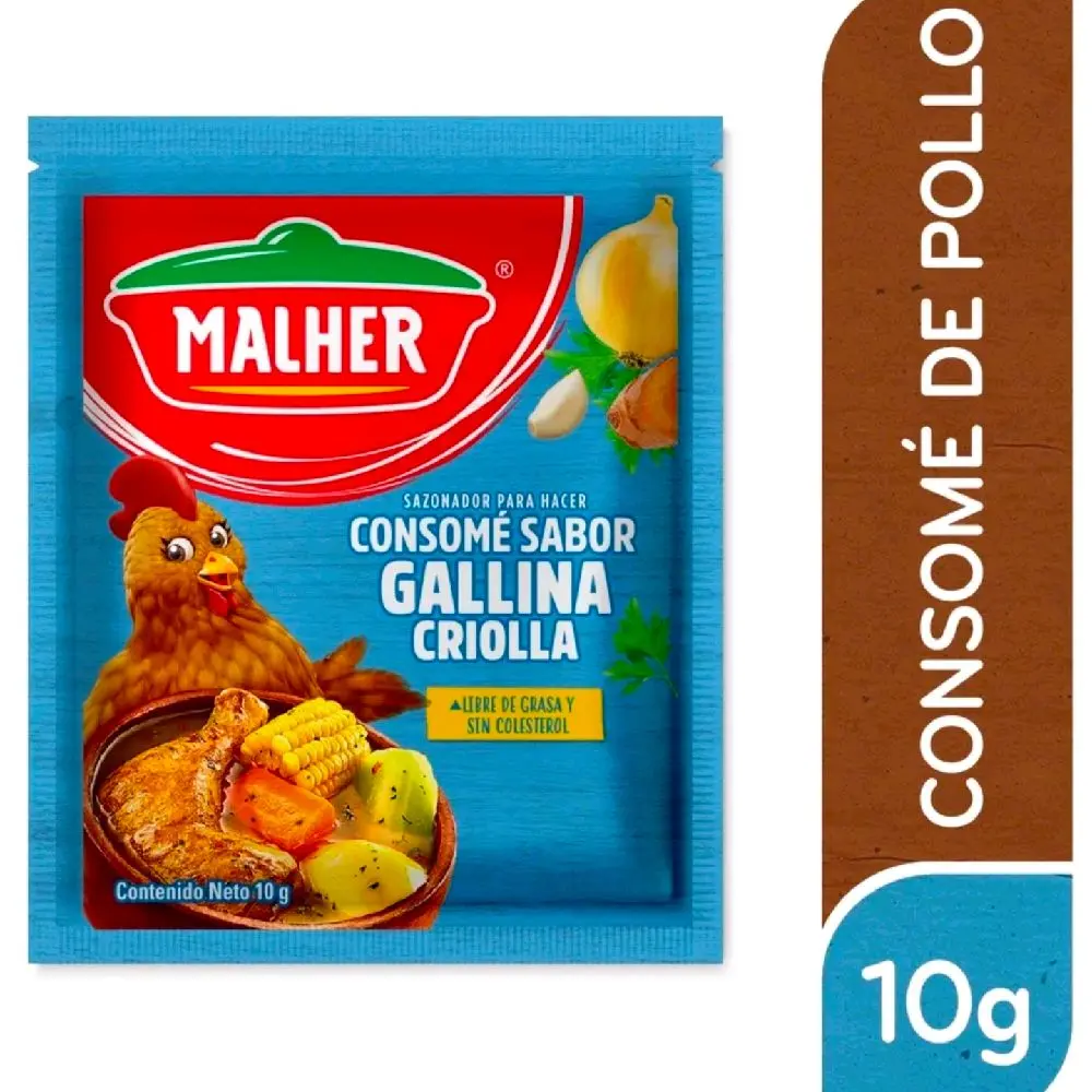 Consome de Gallina criolla 1 Tira con 12 sobres