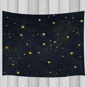 Ceiling Space Stars Extra Large Tapestry Wall Hanging for Galaxy Background Fabric 80"W x 60"H Lightweight Sturdy Peach Skin Material Versatile Decor