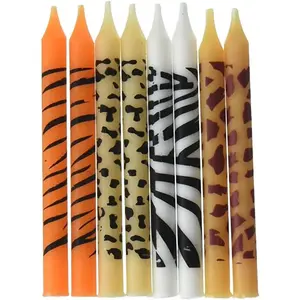 Oasis Supply Animal Print Birthday Candles, 2.25-Inch