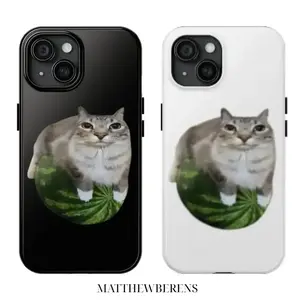 Couple Watermelon Cat Silly Cat Meme Phone Cases Phone Cover Hard Case Tough Phone Case
