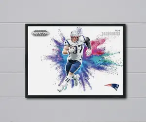 Prizm Black Rob Gronkowski 2026 Color Blast 12x17 Poster New England Patriots
