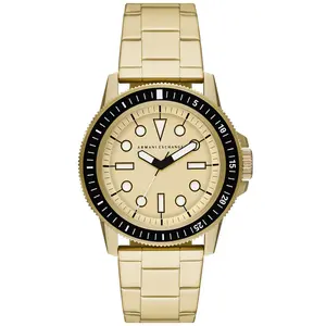 Armani Exchange Men's Classic Gold Dial Watch - AX1854