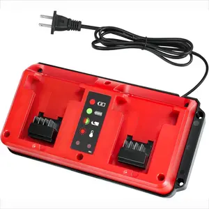 18-20V Dual-Port Battery Charger Station, Compatible with Milwaukee Mini Multi-Voltage Power Tool Chargers