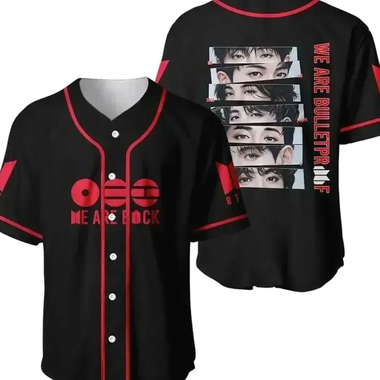 Kpop Boy Band Baseball Jersey We Are Back Fan Shirt