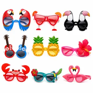 QUNONATY Luau Party Sunglasses - 9 Pairs Funny Hawaiian Glasses, Tropical Fancy Dress Props, Fun Summer Kids Party Favors, Beach Themed Party Supplies Decoration